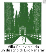 Villa Pallavicini da un disegno di Erio Panarari
